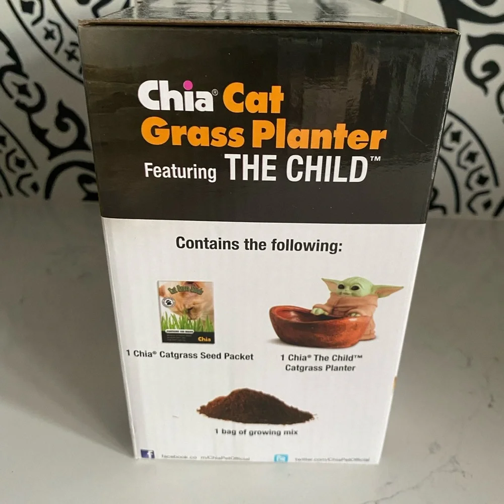 Chia Cat Grass Planter The Child Mandalorian Decorative Planter New In Box